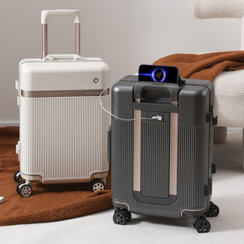 Aluminum Frame Carry On Luggage - Maleta de viaje con ruedas giratorias