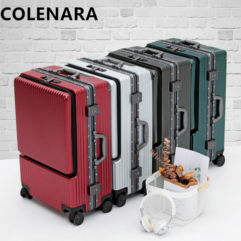 Front Opening Laptop Luggage 24 Inch - COLENARA Maleta de Viaje con Ruedas
