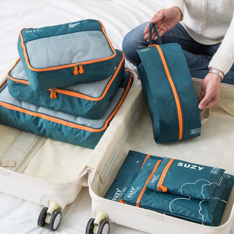 Foldable Rolling Luggage Bag - Juego de 7/6 piezas de bolsas