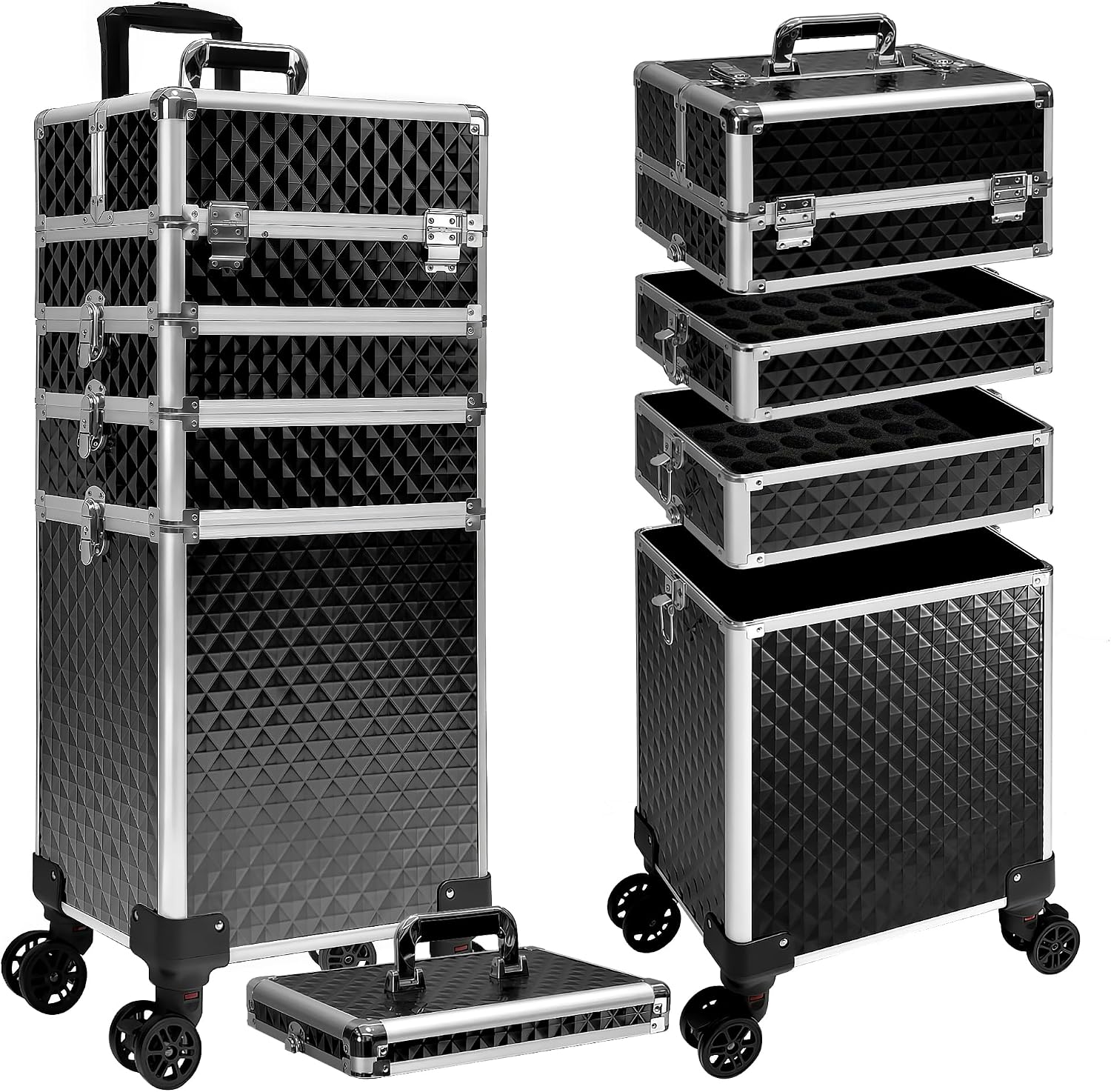 Luggage - Maleta de Maquillaje con Ruedas, Caja