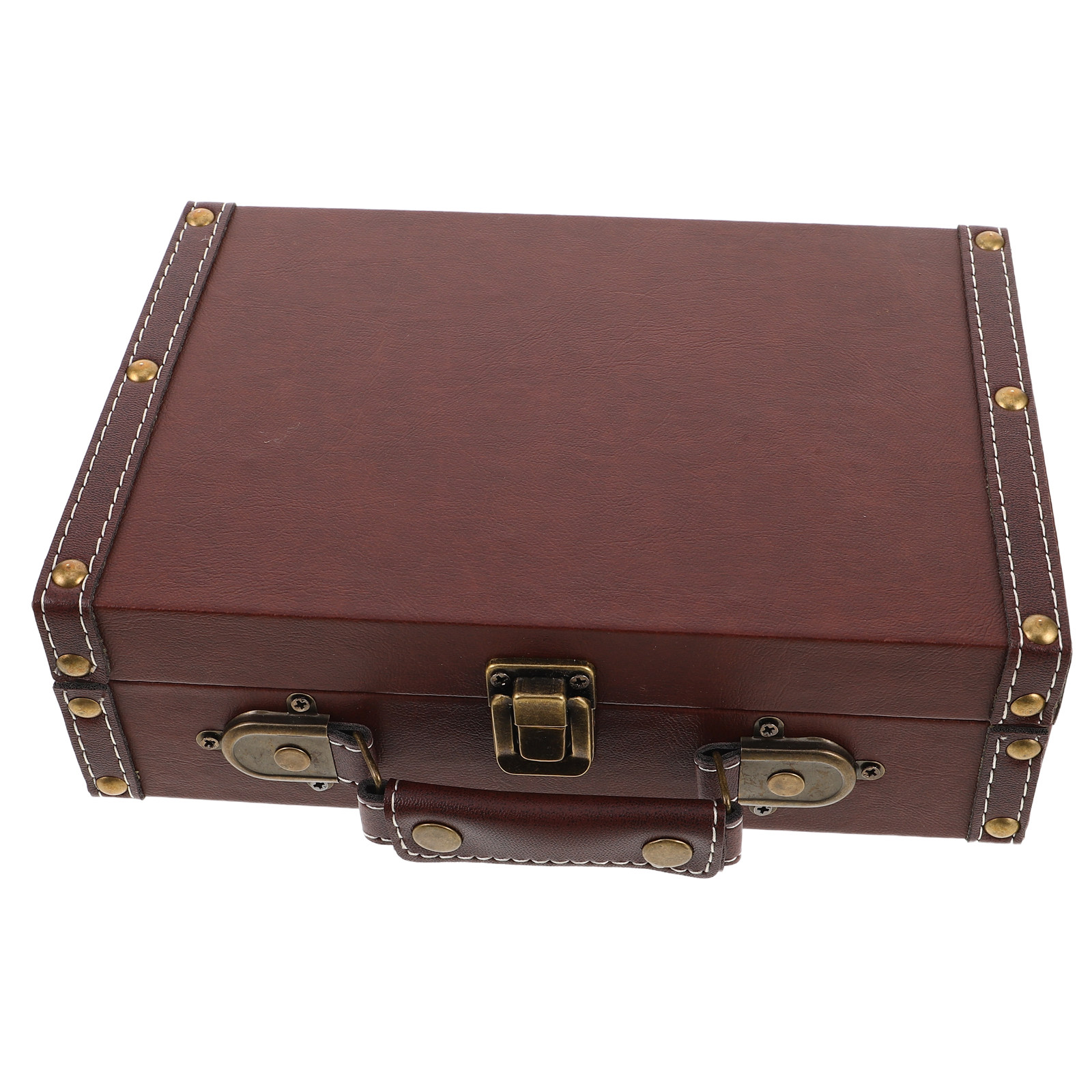 Retro Vintage Trunk Suitcase - Caja de almacenamiento de madera de