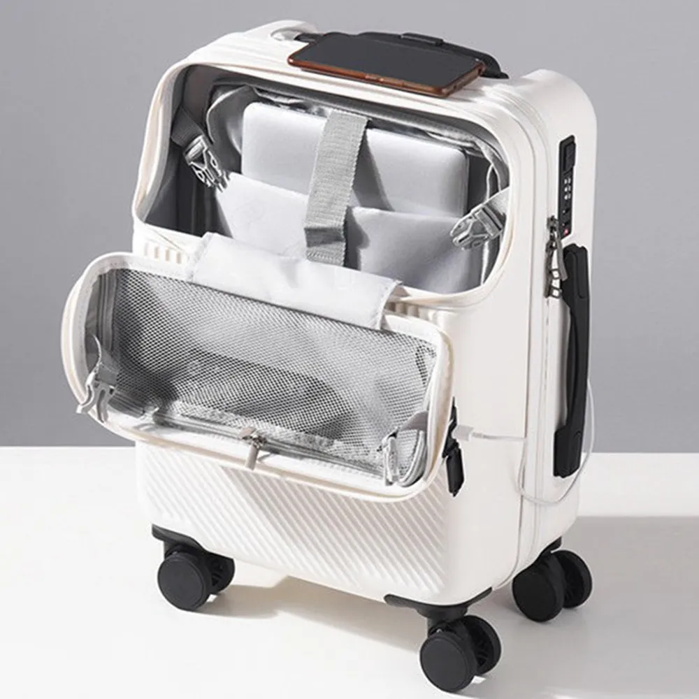 Front Opening Laptop Luggage 24 Inch - Maleta con Tapa Abatible Frontal, Maleta