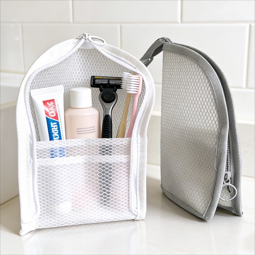 Cosmetic Bags - Bolsa de aseo de malla transpirable