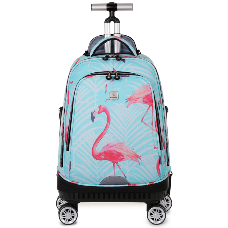 Foldable Rolling Luggage Bag - Mochila con ruedas giratorias, mochila para