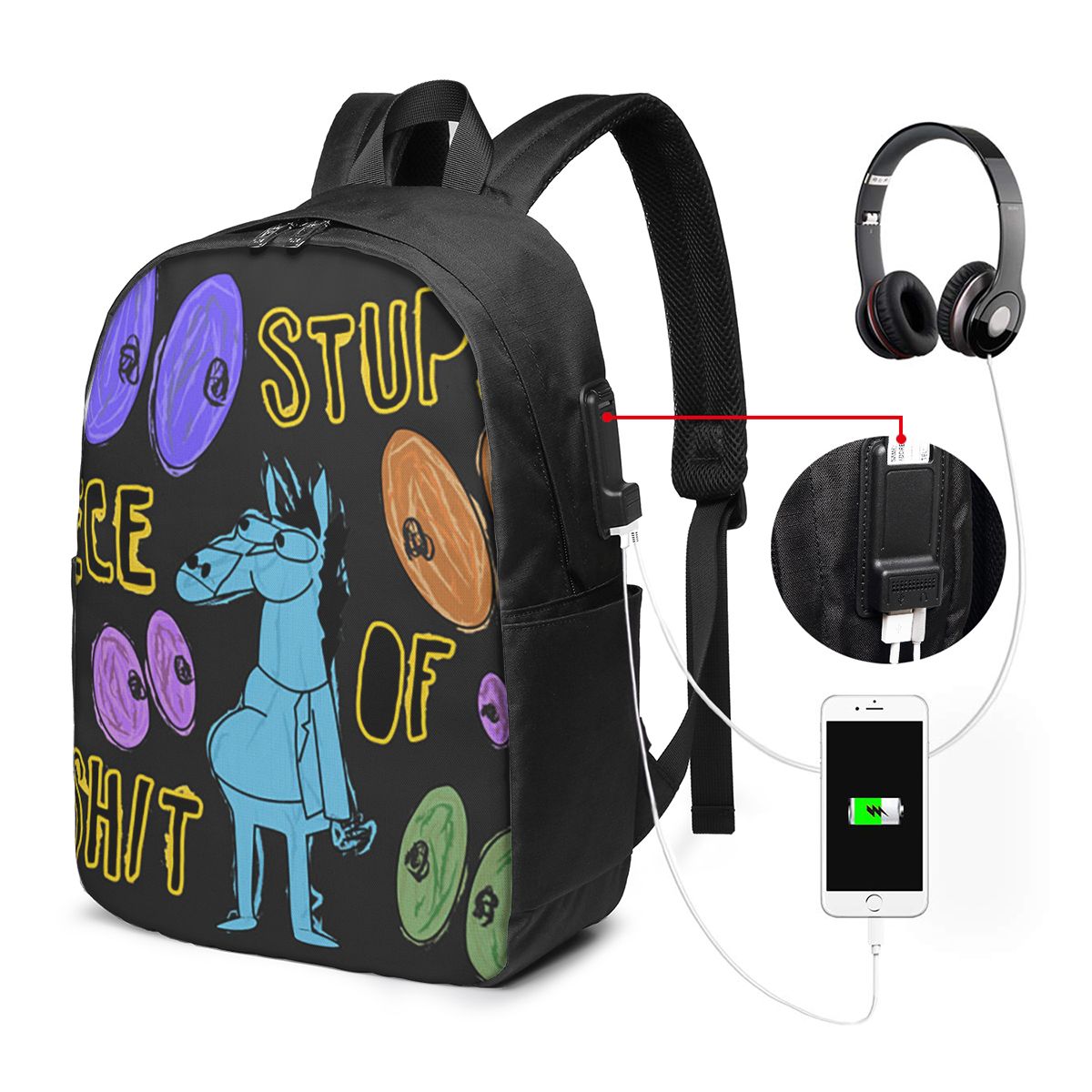 Backpacks - Mochila de dibujos animados de Bojack