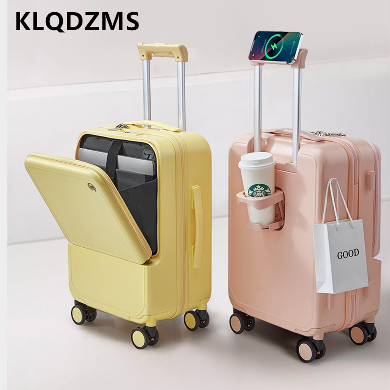 KLQDZMS-maleta con marco de al - Front Opening Laptop Luggage 24 Inch reseña y precio