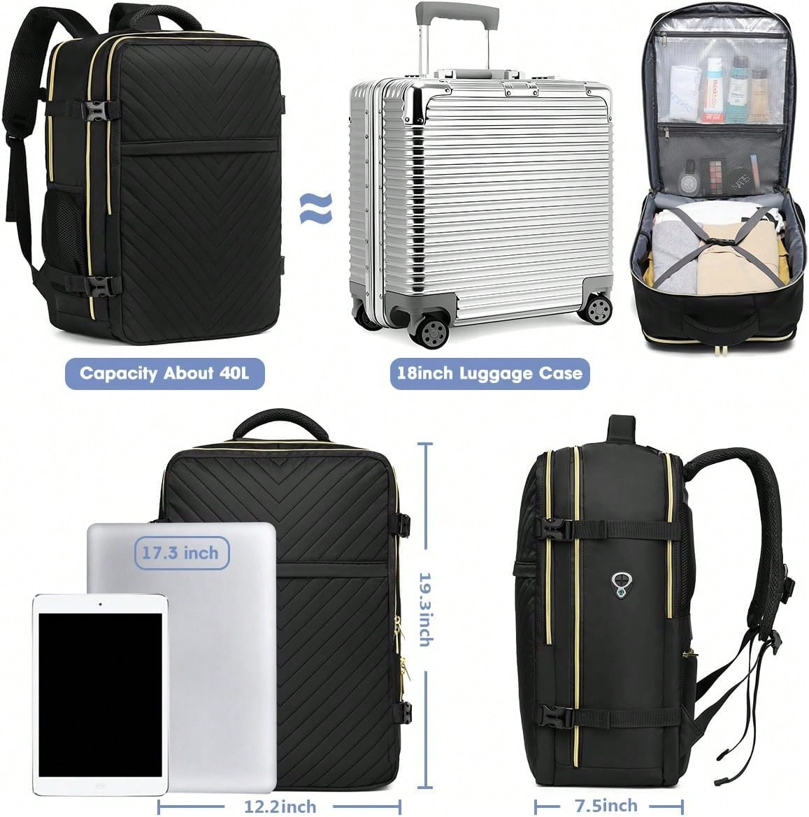 Mochila de viaje grande, aprob - Luggage reseña y precio