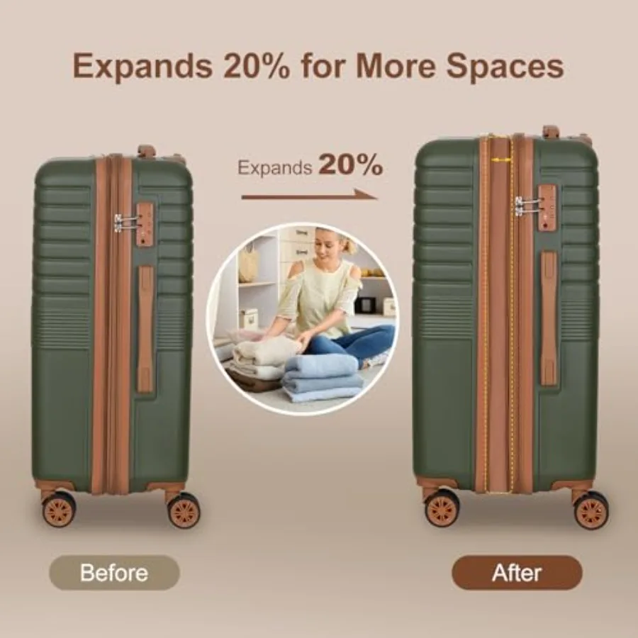 Juego de maletas expandibles d - Expandable Hard Shell Luggage Set reseña y precio