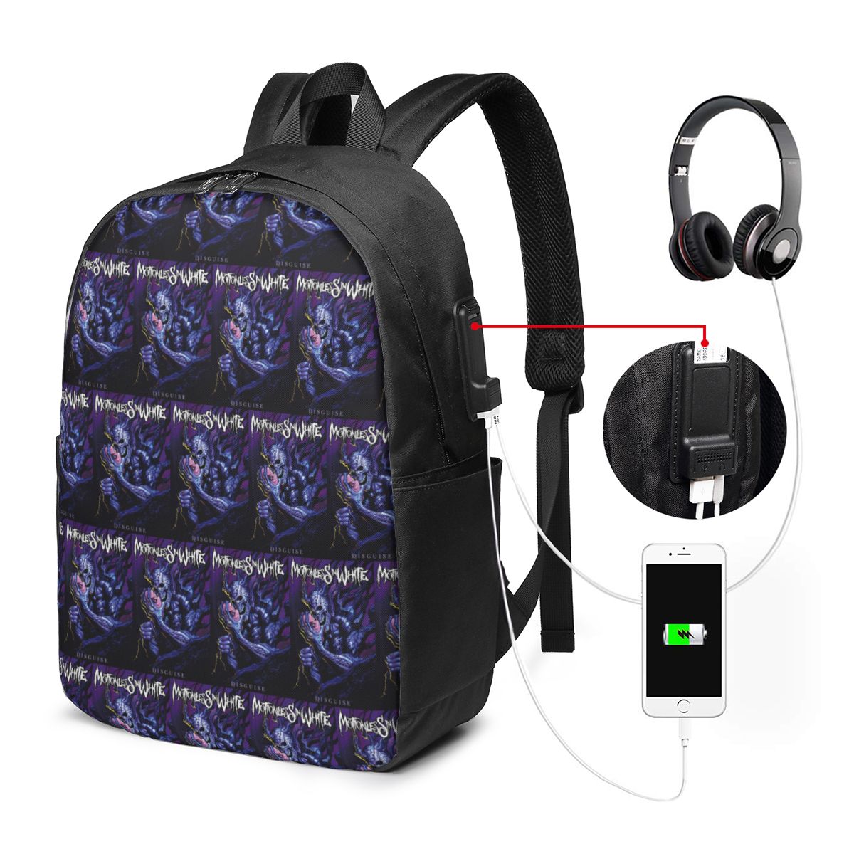 Mochila Motionless In White, b - Backpacks reseña y precio