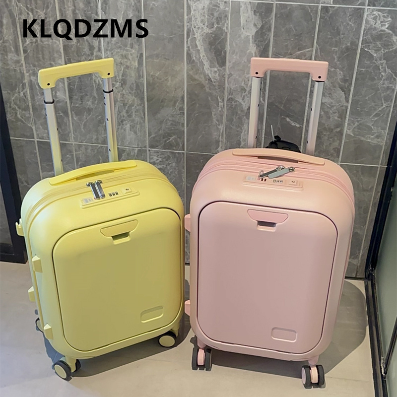 KLQDZMS Maleta de viaje de 18, - Front Opening Laptop Luggage 24 Inch reseña y precio
