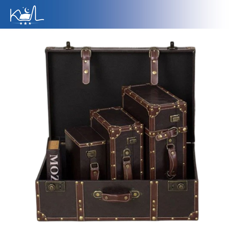 Maleta Decorativa Marrón Vinta - Retro Vintage Trunk Suitcase reseña y precio