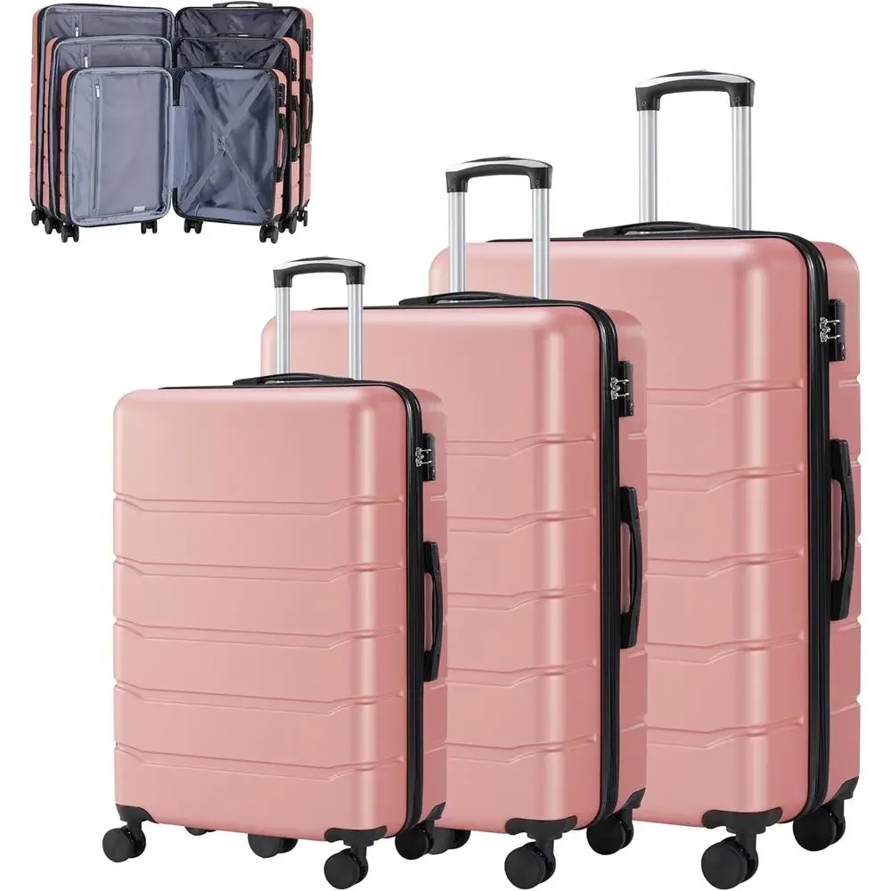 Juego de 3 Maletas Grandes con - Expandable Hard Shell Luggage Set reseña y precio