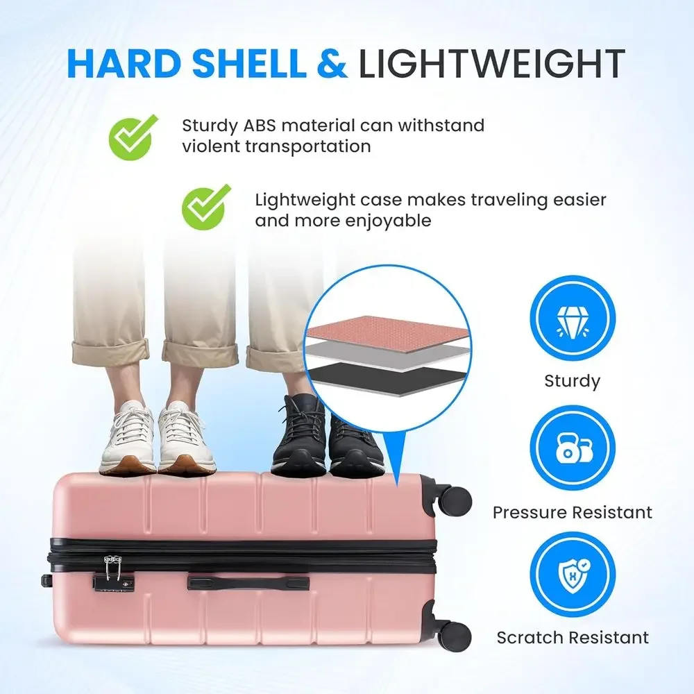 Juego de 3 Maletas Grandes con - Expandable Hard Shell Luggage Set reseña y precio
