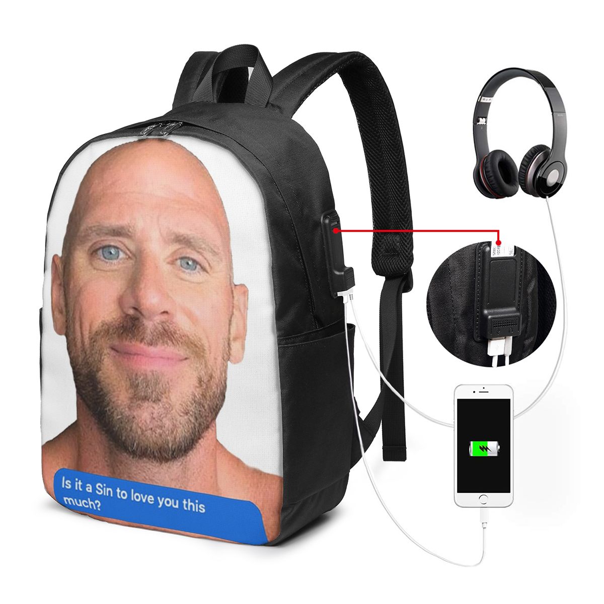 Mochila Johnny Sins Flirty Tex - Backpacks reseña y precio