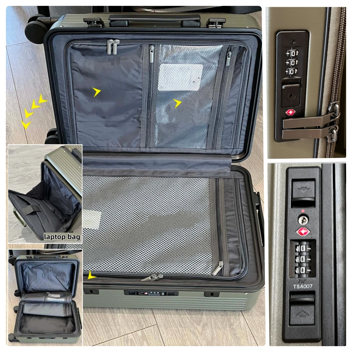 Maleta 2 en 1 con Mochila Desm - Aluminum Frame Carry On Luggage reseña y precio