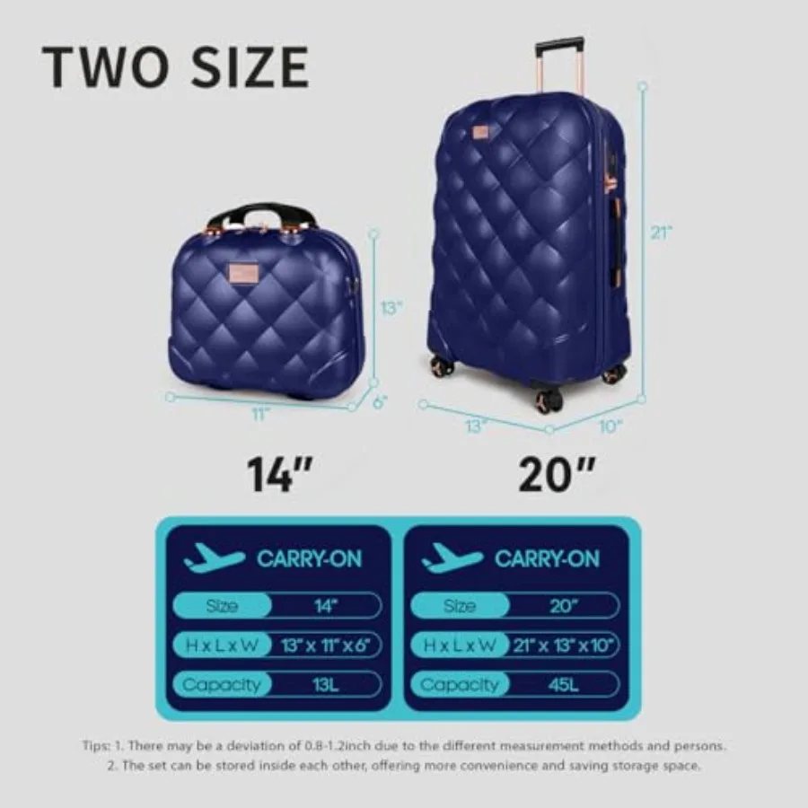 Juego de 2 maletas de mano de  - Expandable Hard Shell Luggage Set reseña y precio