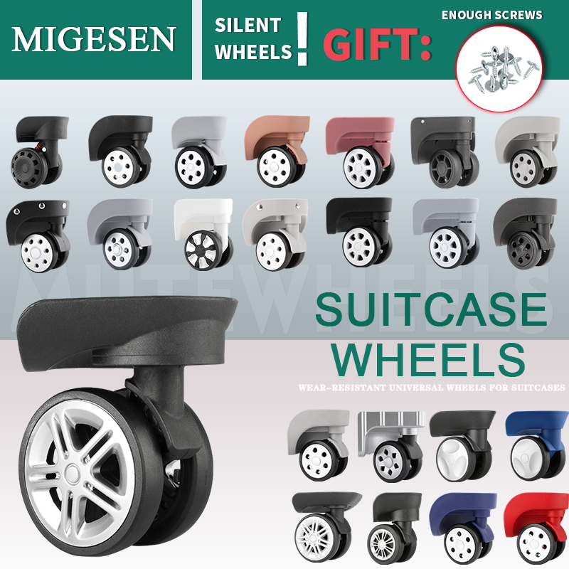 1 par de ruedas de equipaje un - Silent Replacement Luggage Wheels reseña y precio