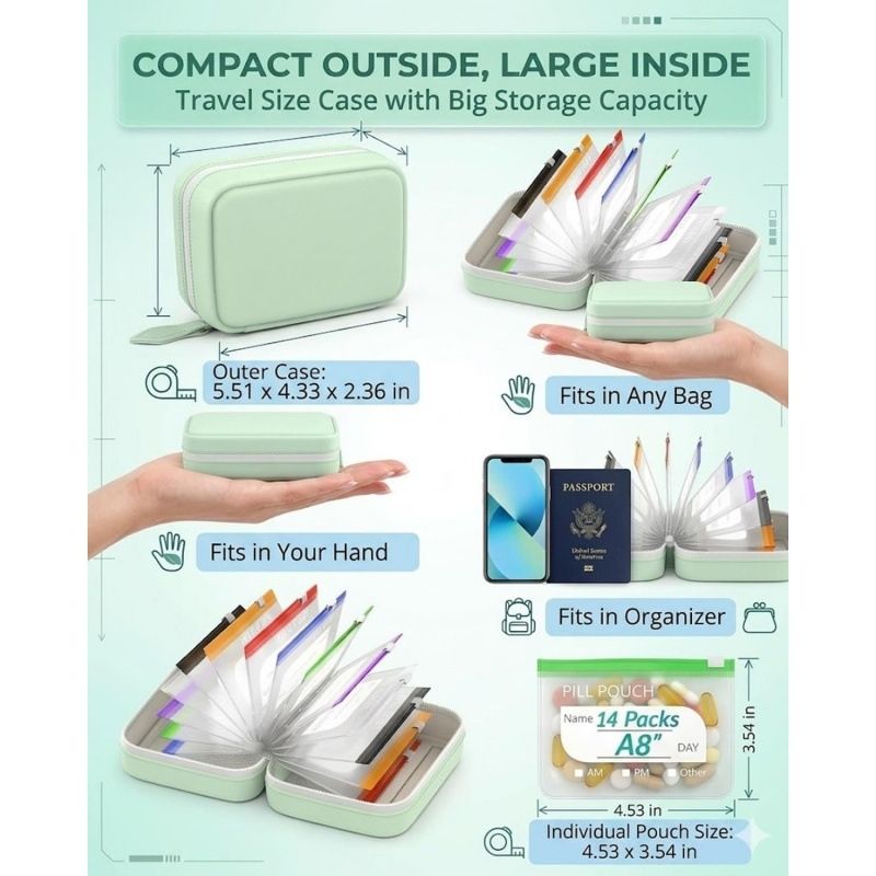 Organizador semanal de pastill - Handbags reseña y precio