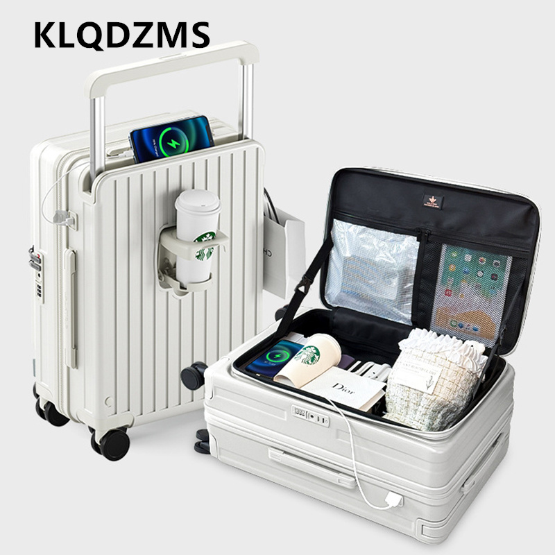 Maleta de Viaje KLQDZMS con Ca - Front Opening Laptop Luggage 24 Inch reseña y precio