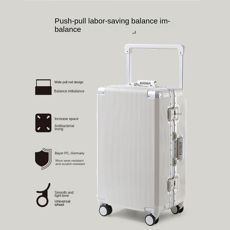 Maleta de viaje con asa ancha  - Aluminum Frame Carry On Luggage reseña y precio