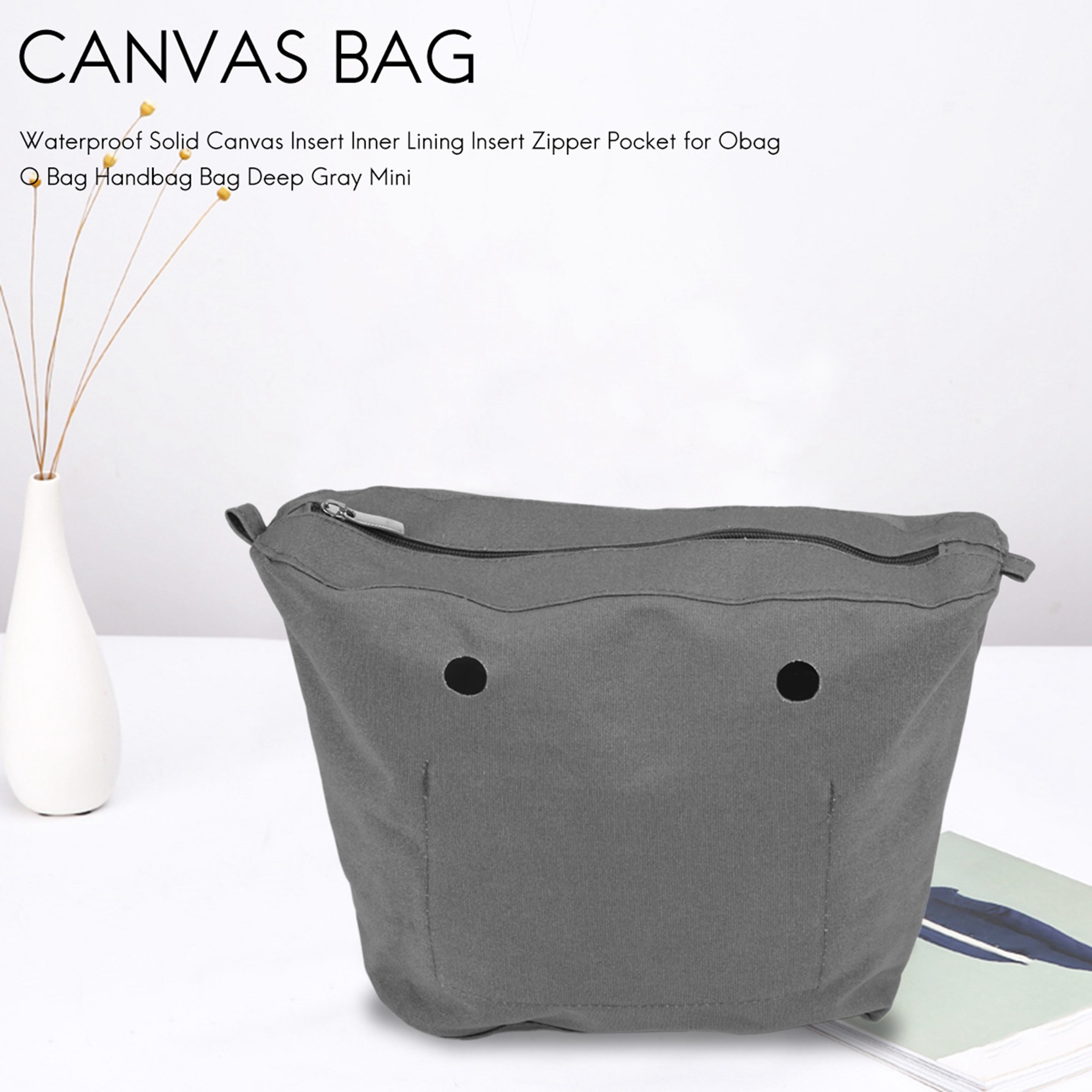 ABQR-inserto de lona sólida im - Handbags reseña y precio