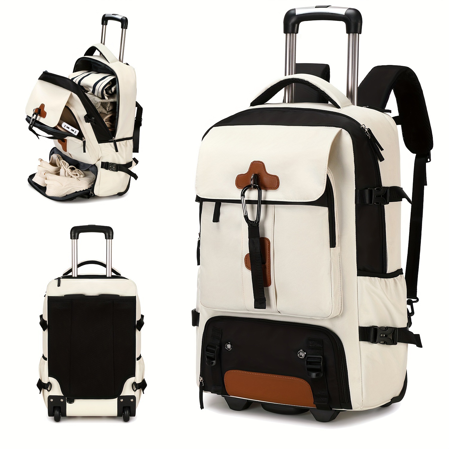 Mochila con ruedas, mochila de - Foldable Rolling Luggage Bag reseña y precio