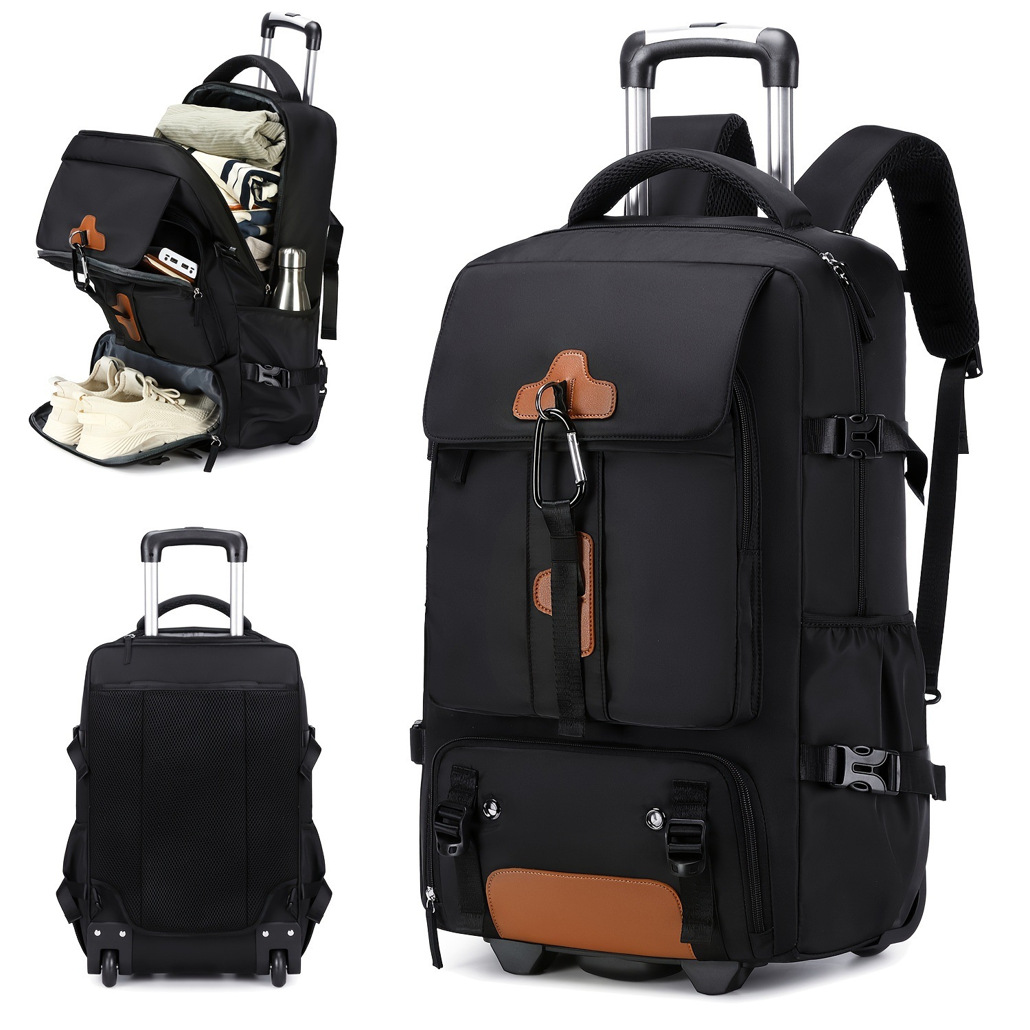 Mochila con ruedas, mochila de - Foldable Rolling Luggage Bag reseña y precio