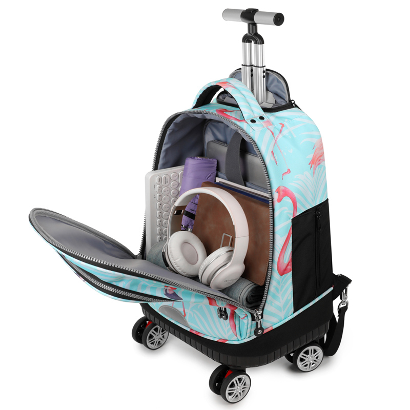 Mochila con ruedas giratorias, - Foldable Rolling Luggage Bag reseña y precio