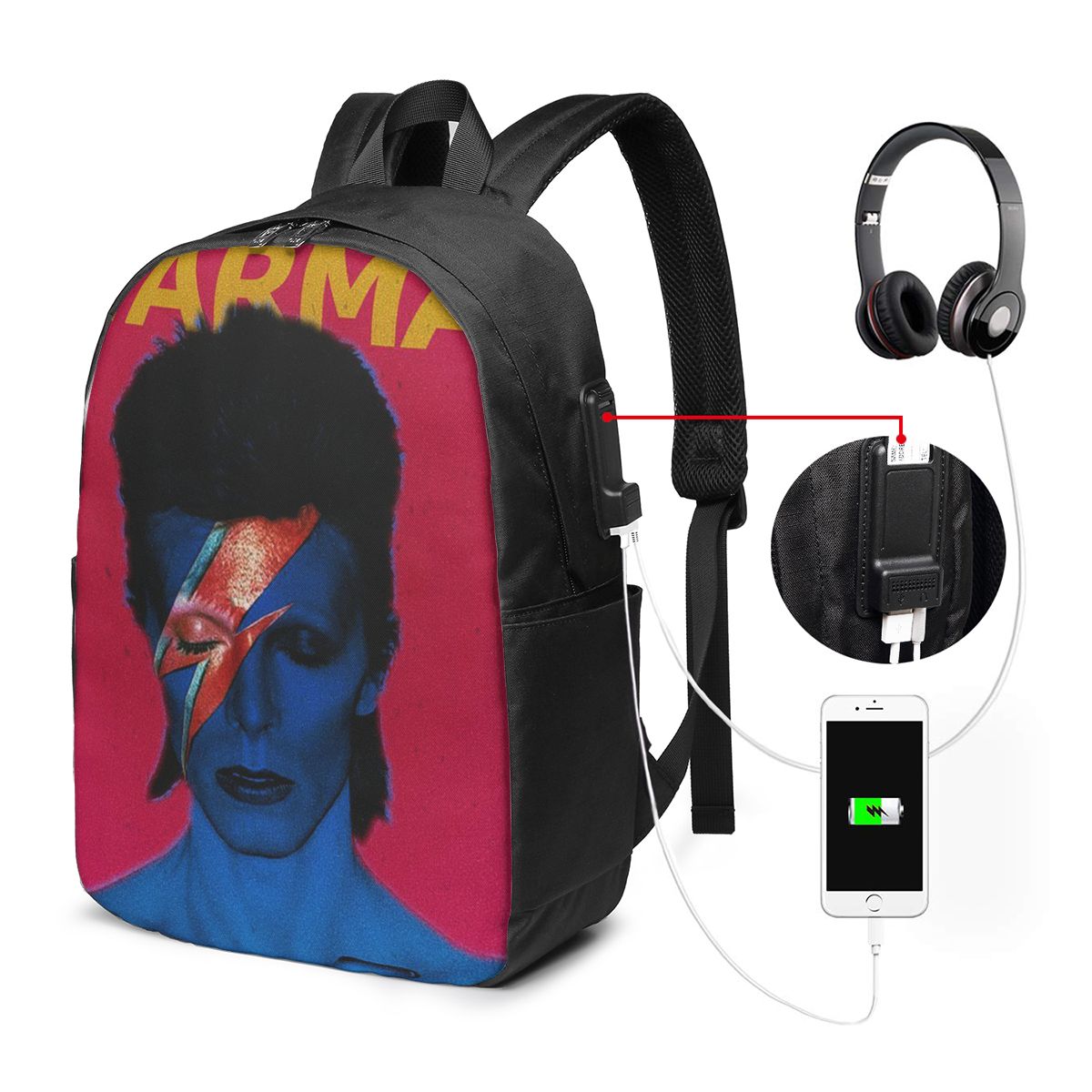 Mochila Davids Bowied, bolsa d - Backpacks reseña y precio