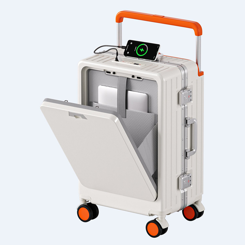 Maleta de viaje con ruedas y a - Front Opening Laptop Luggage 24 Inch reseña y precio