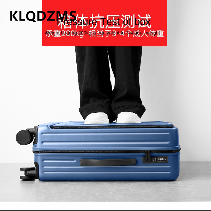 KLQDZMS Maleta de viaje con ca - Front Opening Laptop Luggage 24 Inch reseña y precio