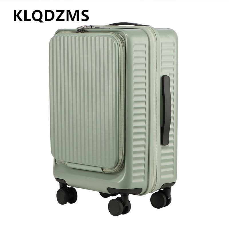 KLQDZMS Maleta con ruedas de g - Front Opening Laptop Luggage 24 Inch reseña y precio